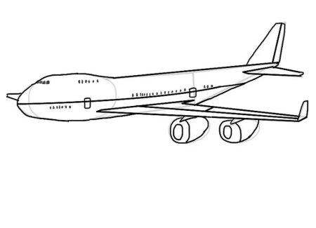 Раскраска самолет Боинг 747 8
