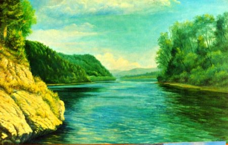 Детские рисунки реки Томи
