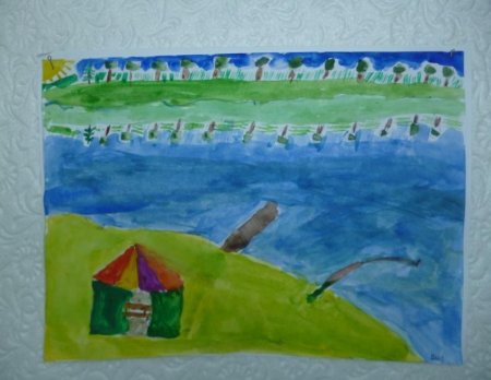 Река Лена рисунок