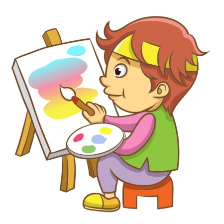 Мультяшные дети художники