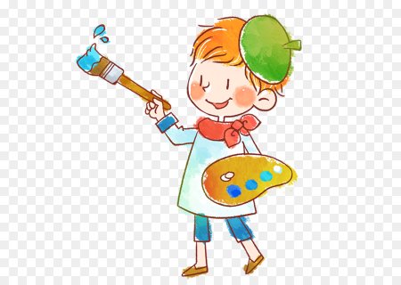 Ребенок с кисточкой