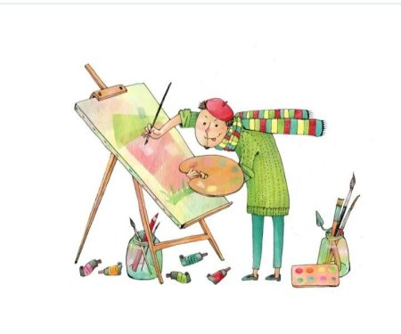 Художник с мольбертом