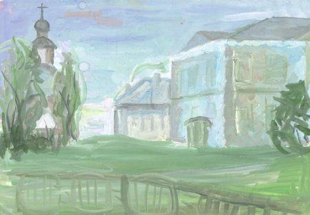 Рисуем усадьбу Абрамцево