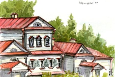 Архитектурный пейзаж Дворянская усадьба