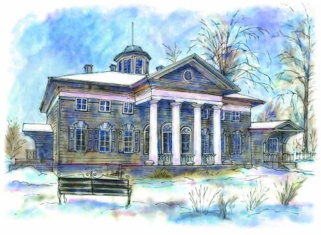 Дворянская усадьба 18 века 19 века рисунок