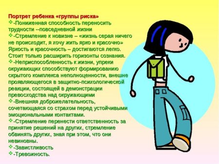 Социально-психологический портрет детей группы риска