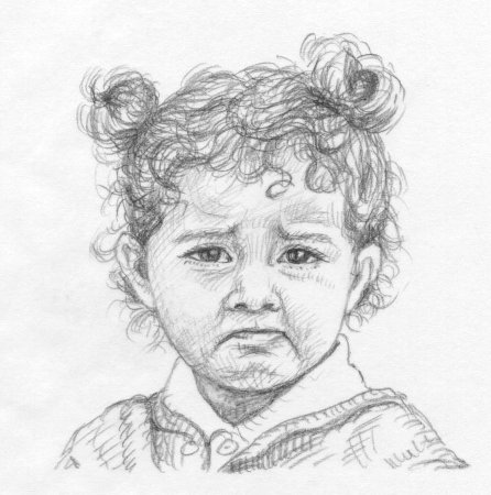 Графический детский портрет