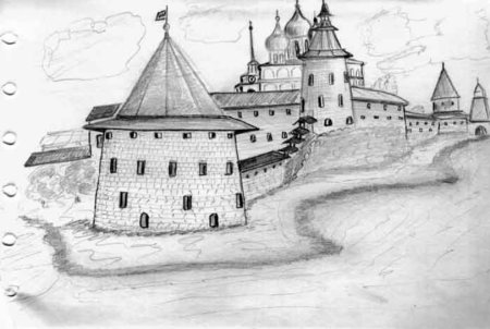 Рисунки Пскова детские