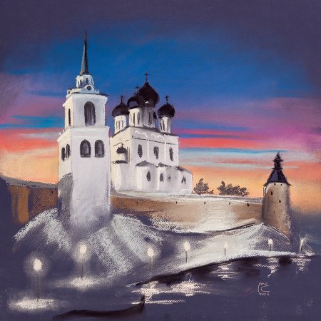 Троицкий собор Псков силуэт