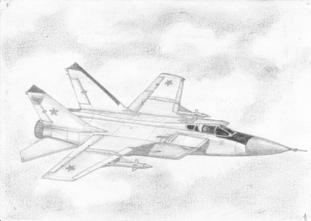 Истребитель рисунок карандашом
