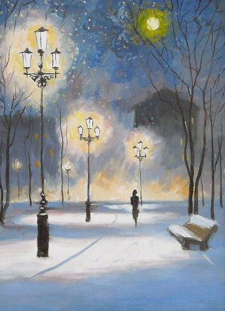 Художник Болотов Александр зимние пейзажи