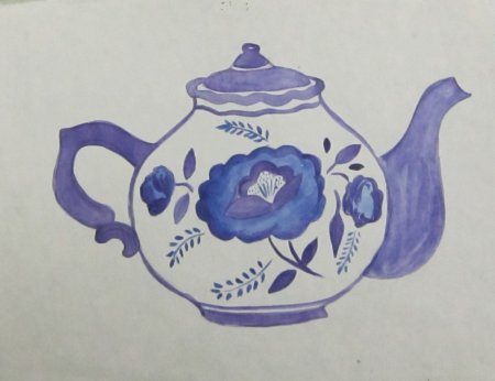Чайник Гжель рисунок