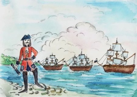 Флот Петра 1 рисунок