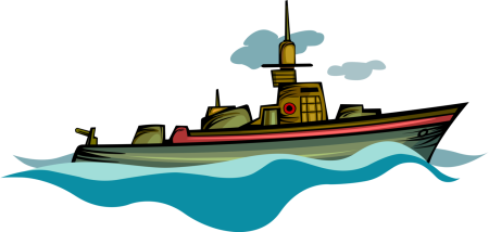 Военные корабли. Раскраска