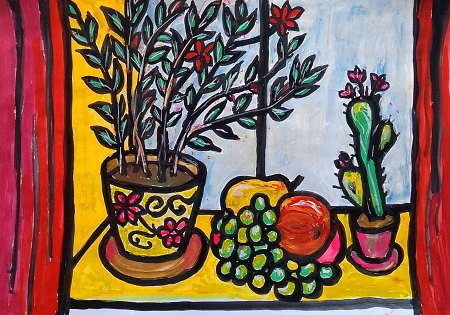 Декоративный сюжетный натюрморт