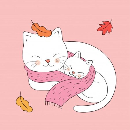Рисунок для мамы котик