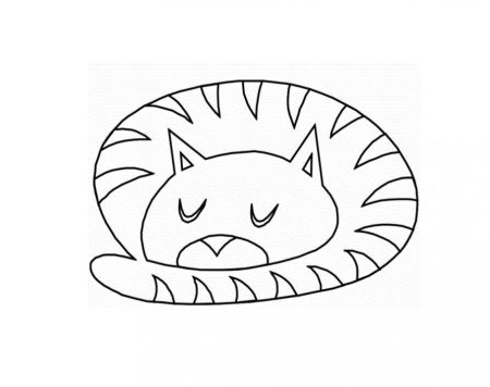 Шаблон спящий кот