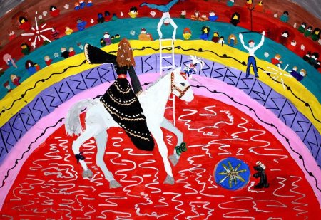 На арене цирка рисование