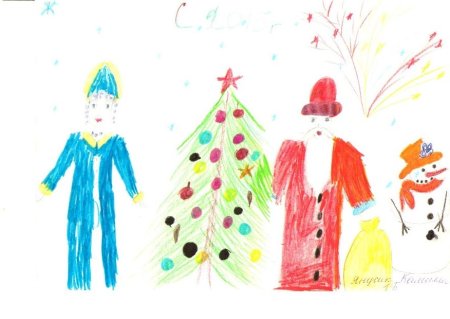 Новогодний фейерверк рисунок на конкурс