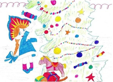 Новогодний фейерверк рисунок на конкурс