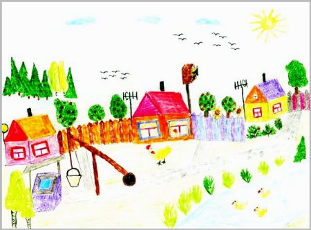 Рисунок на тему мой поселок