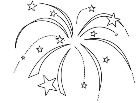 Салют трафарет