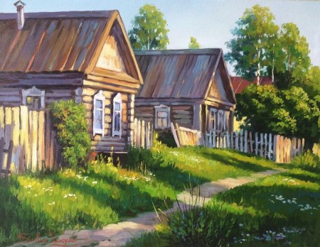 Деревенский пейзаж Левин
