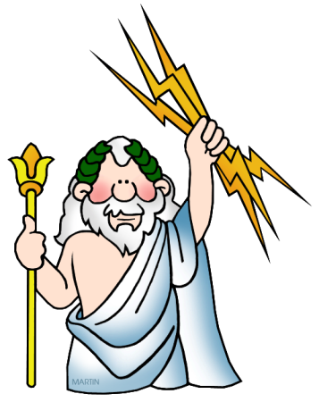 Зевс Бог древней Греции рисунок