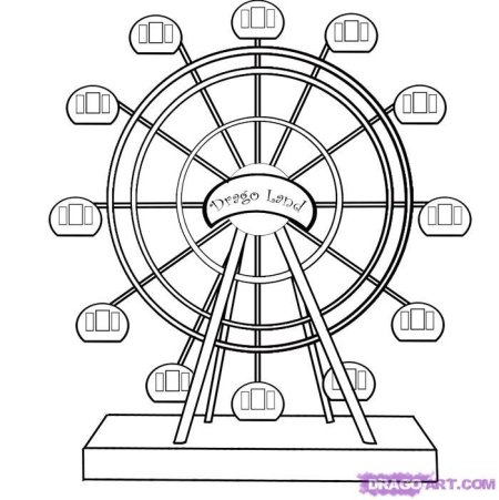 Колесо обозрения карандашом