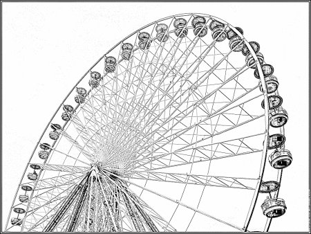 Колесо обозрения нарисовать