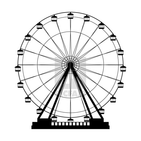 Колесо обозрения вектор