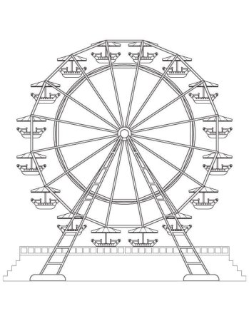 Колесо обозрения рисунок