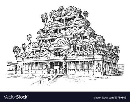 Висячие сады Вавилона raskraska