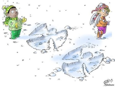 Снежный ангел рисунок