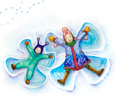 Снежный ангел рисунок