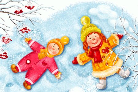 Анимация зима для детей