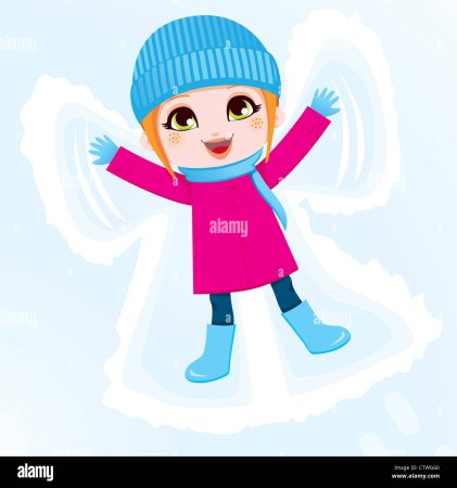 Девочка и снежный ангел