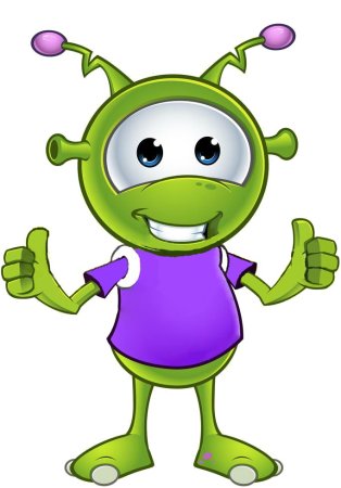 Герой мультфильма в скафандре