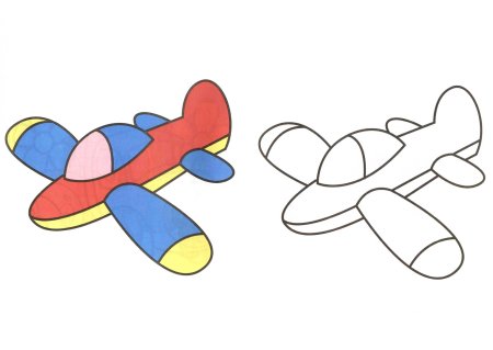 Самолет аппликация для детей