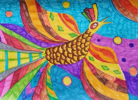 Рисование Сказочная птица