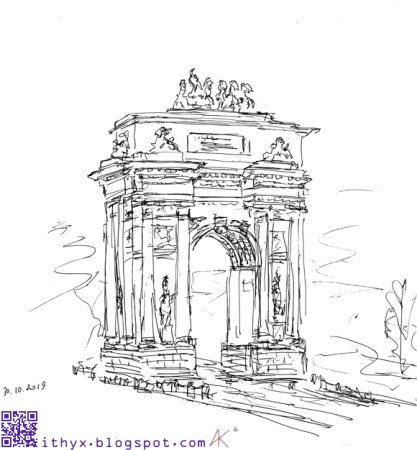 Нарвские триумфальные ворота вектор