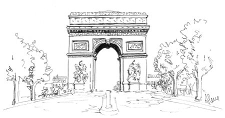 Триумфальная арка Курск рисунок для детей