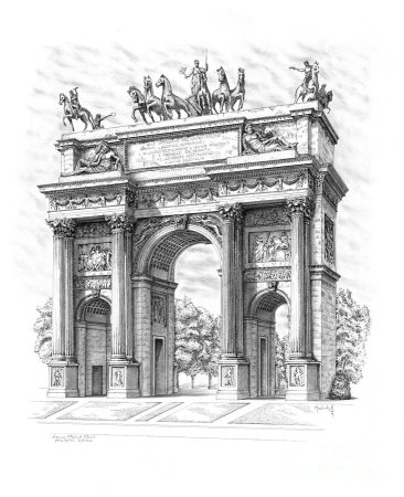 Триумфальная арка древний Рим рисунок