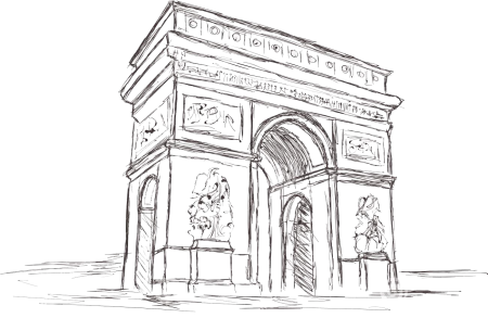 Триумфальная арка Париж скетч