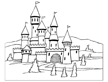 Замки для рисования простые