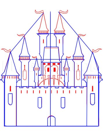 Трафарет замка для рисования