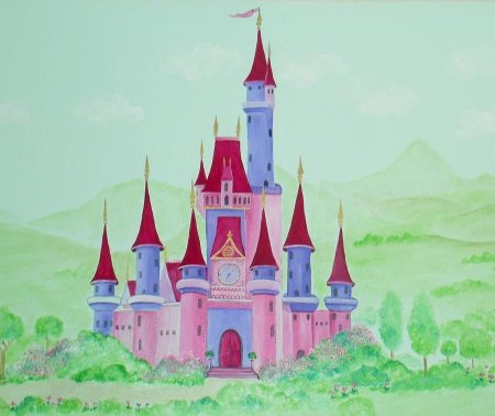 Рисование сказочный замок