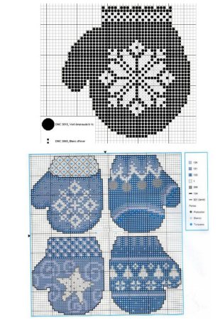 Узоры для вышивки на варежках