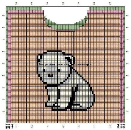 Детский орнамент для вязания спицами