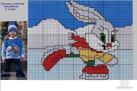 Жаккардовый узор для детского свитера